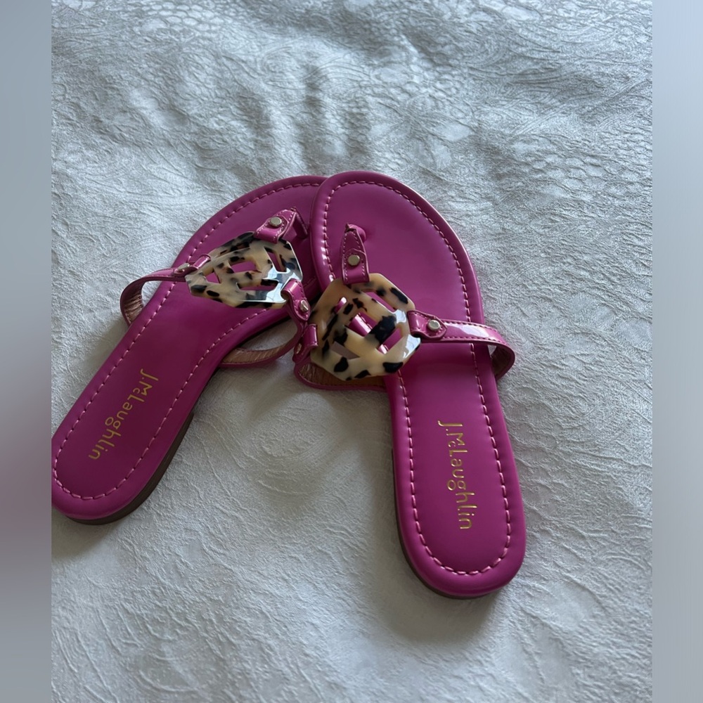 JMcLaughlin Lucy Pink & Tortoise Sandal, size 6